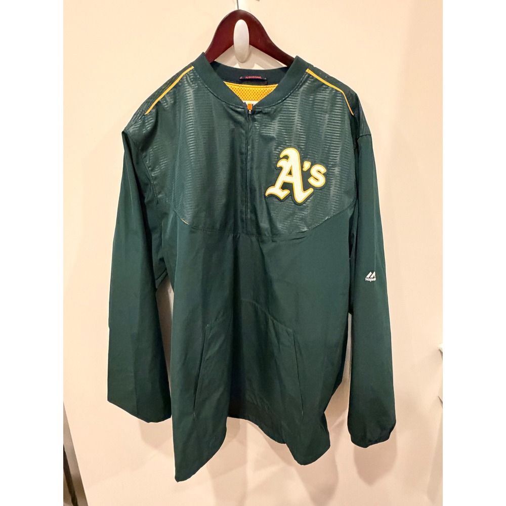 Majestic Oakland Athletics Authentic Collection Dugout Pullover Windbreaker XL